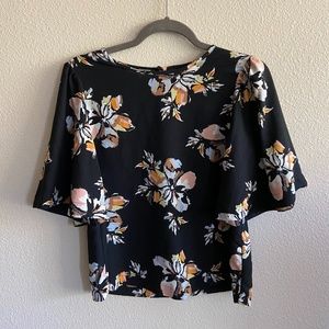 Who What Wear Professional Floral Top